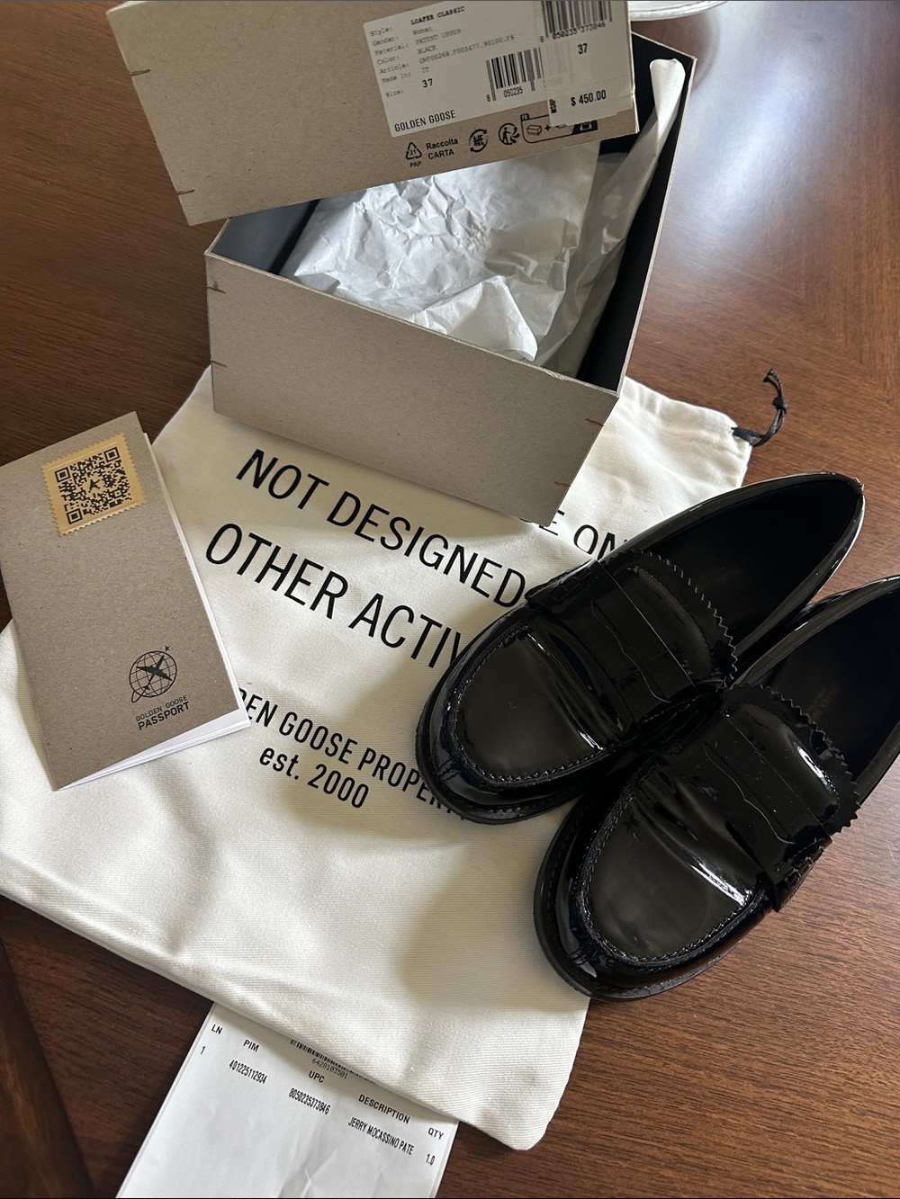 Golden goose Black Patent Leather Slip-On Loafers